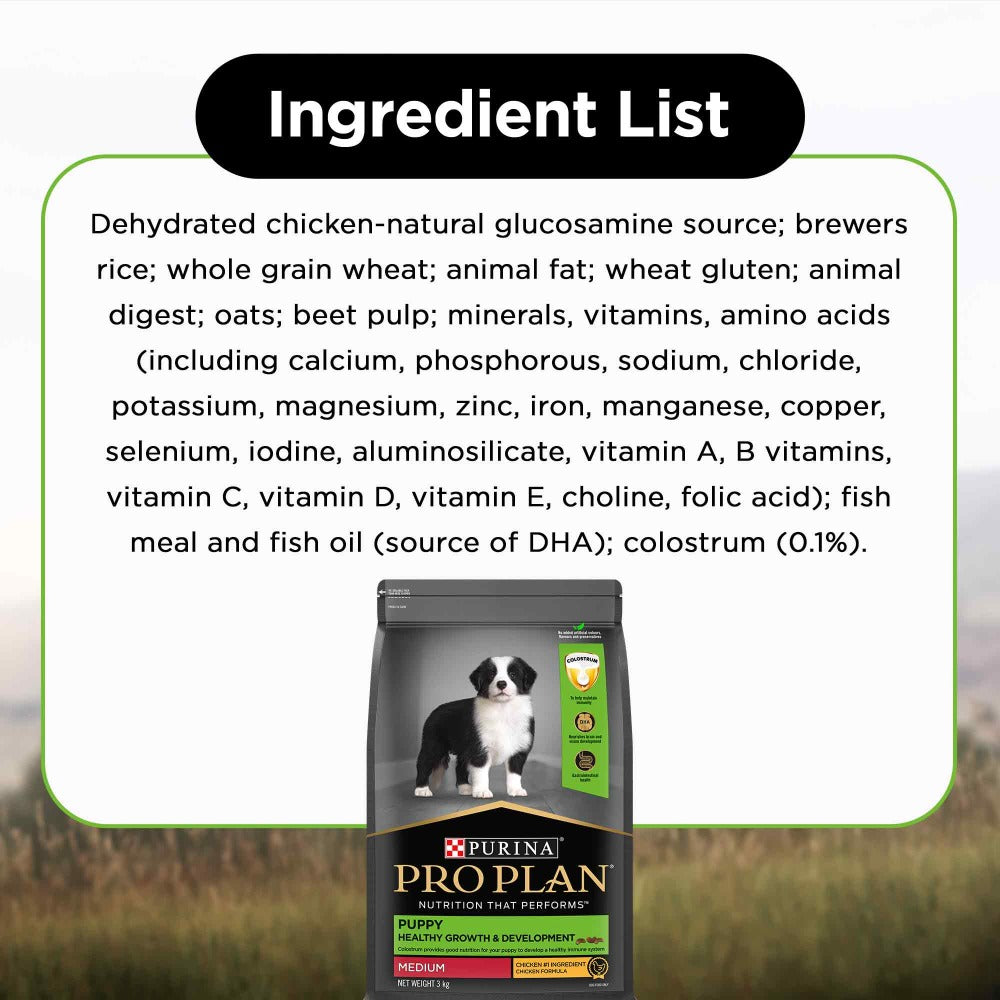 Pro Plan Chicken Medium Breed Puppy Dog Dry Food (New Improved Formula)