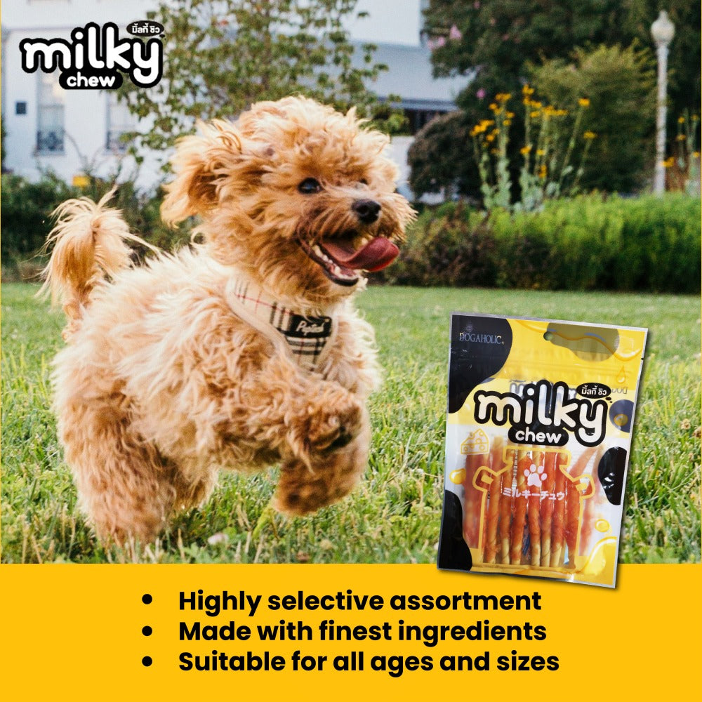 Dogaholic Milky Chew Cheese Chicken Stick Style Dog Treats