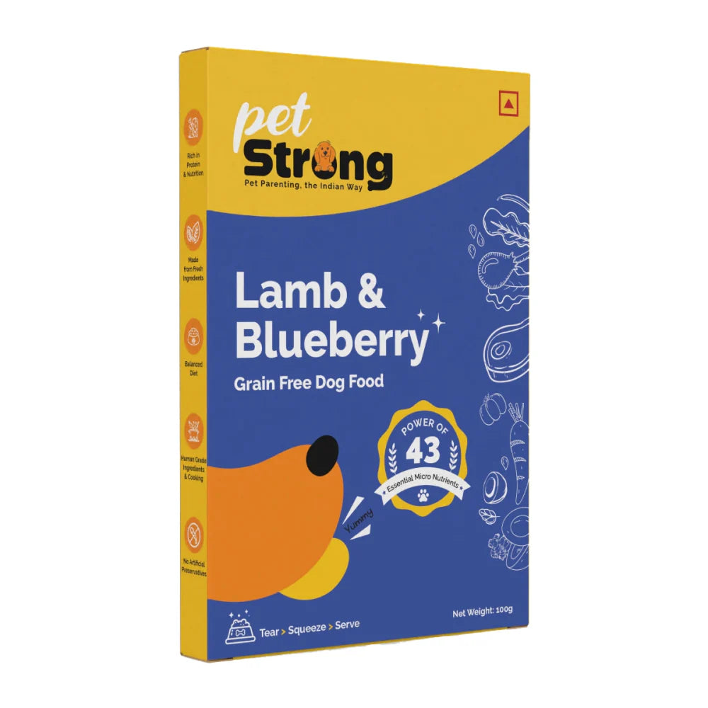 PetStrong Lamb and Blueberry Grain Free Fresh Food for Dogs