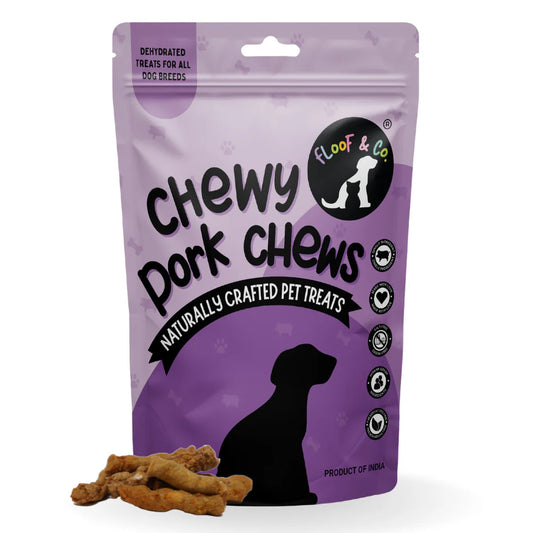 Floof & Co Chewy Pork Chew Jerky Dog Treats