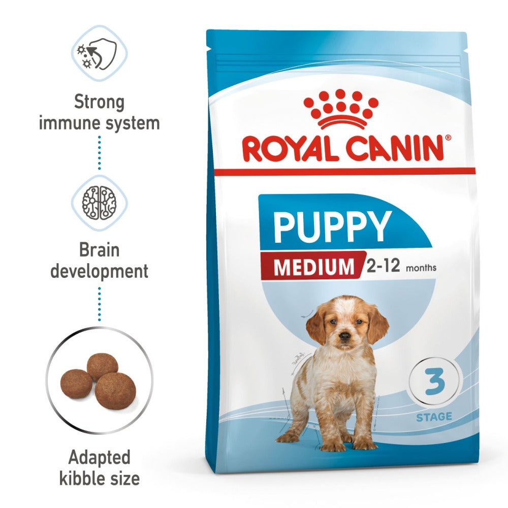 Royal Canin Medium Puppy Dog Dry and Wet Food Combo