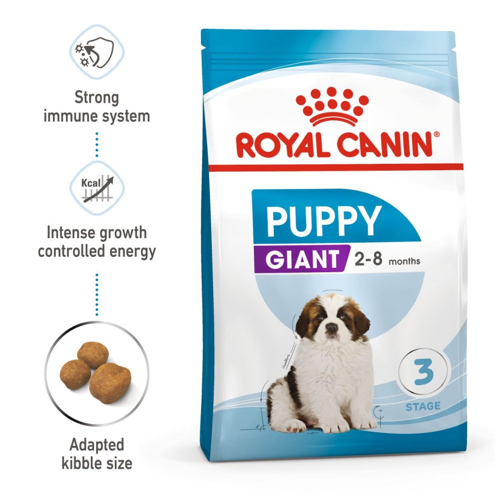 Royal Canin Giant Puppy Dry Food and Maxi Puppy Dog Wet Food Combo