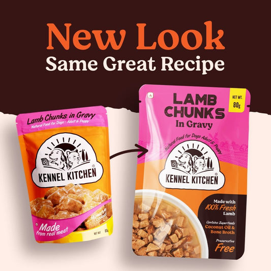 Kennel Kitchen Lamb Chunks in Gravy Puppy & Adult Dog Wet Food (All Life Stage)