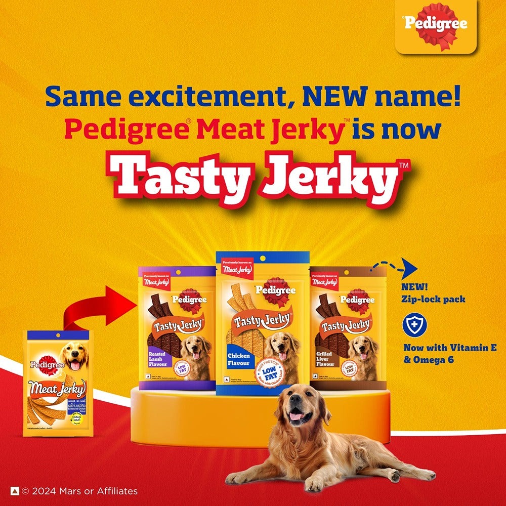 Pedigree Chicken & Liver Flavour Tasty Jerky Dog Treat