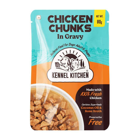 Kennel Kitchen Chicken Chunks in Gravy Puppy & Adult Dog Wet Food (All Life Stage)