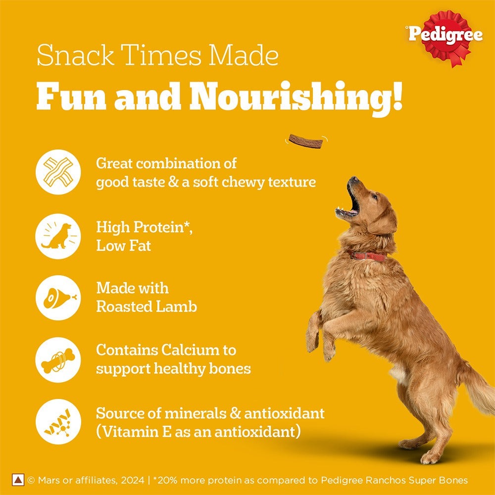 Pedigree Chicken & Liver and Roasted Lamb Flavor Tasty Jerky Dog Treat Combo