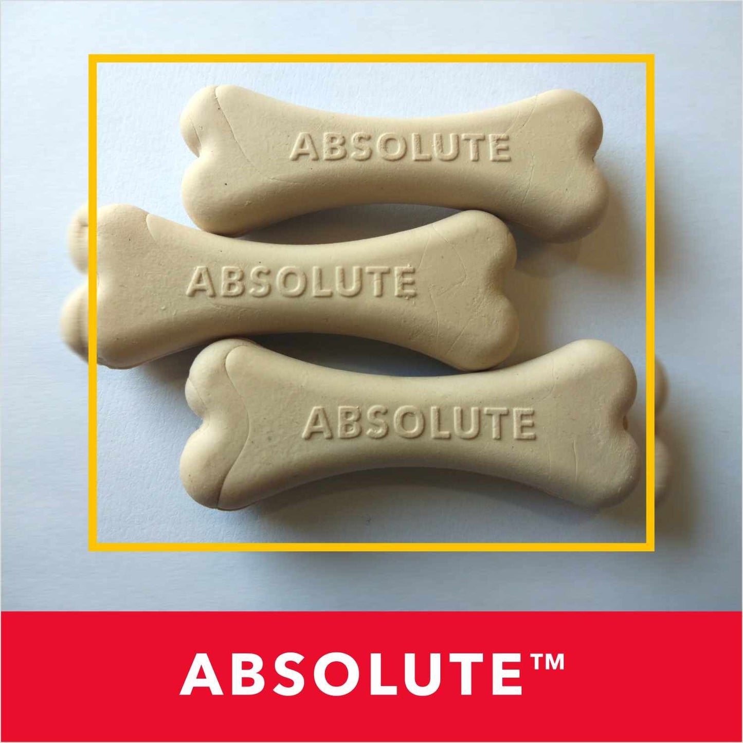 Drools Absolute Calcium Bone Treats with Pet Vogue Rubber Bone Chew Toy Combo for Dogs