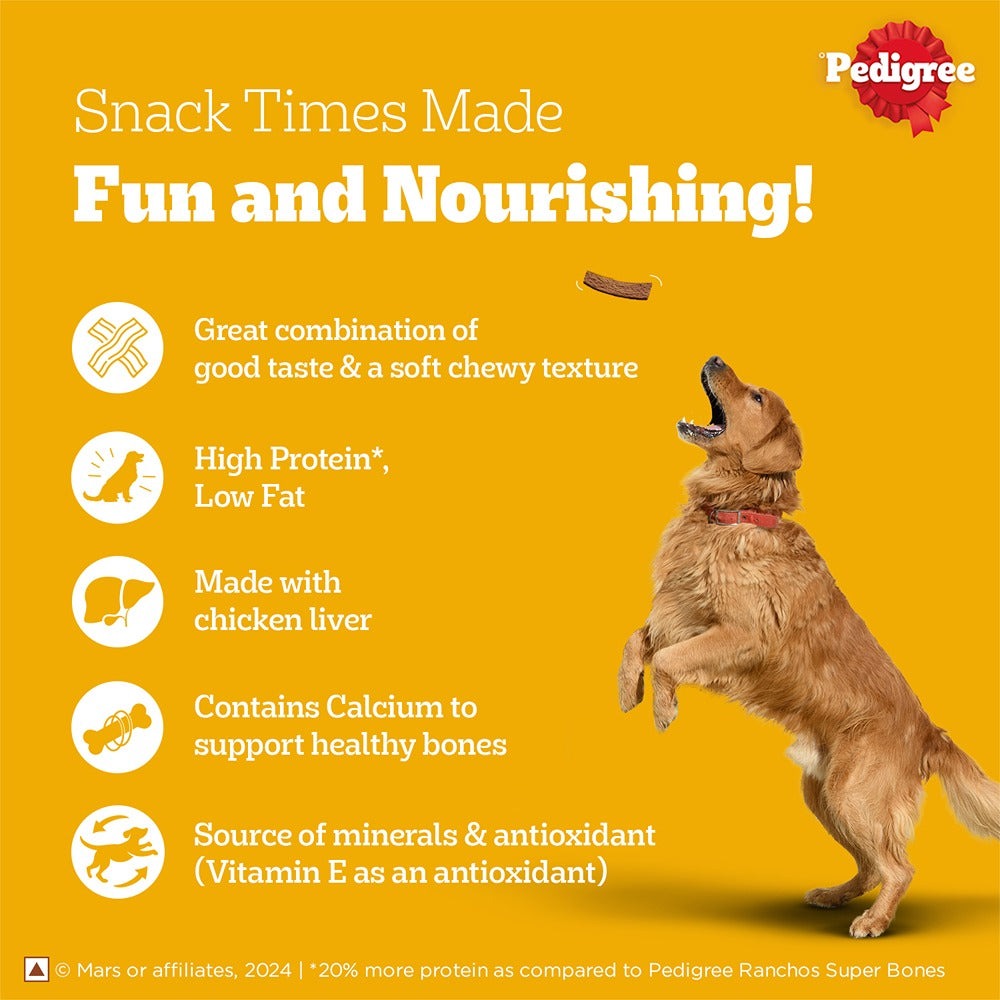 Pedigree Chicken & Liver Flavour Tasty Jerky Dog Treat