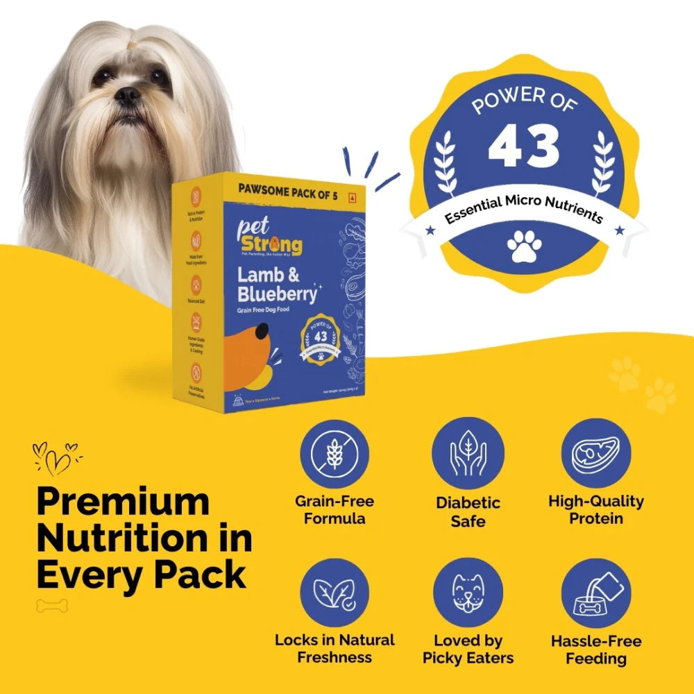 PetStrong Lamb and Blueberry & Chicken and Pumpkin Grain Free Fresh Food for Dogs Combo