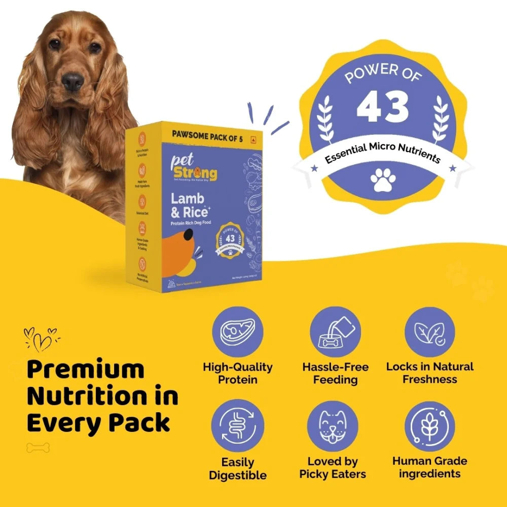 PetStrong Lamb and Blueberry Grain Free Fresh Food for Dogs