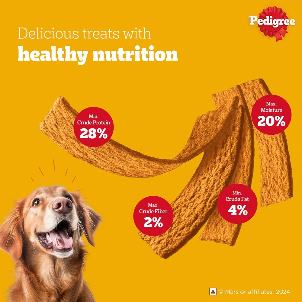 Pedigree Chicken & Liver Flavour Tasty Jerky Dog Treat