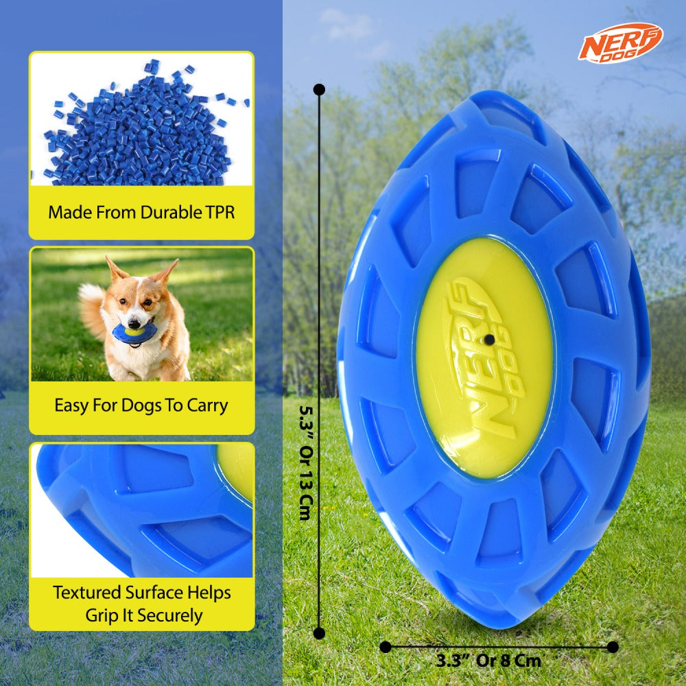 Pedigree Dentastix Oral Care Adult Treats, Nerf Bash EXO Micro Squeak Football Toy and Drools Non Toxic Rubber Hole Ball Teething Toy for Dogs Combo