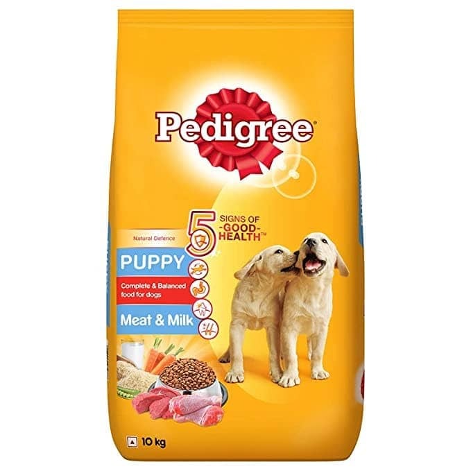 Pedigree Meat & Milk Dry and Chicken Chunks in Gravy Wet Puppy Food Combo