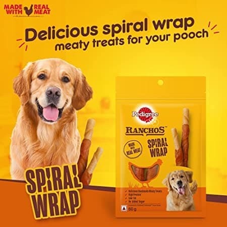 Pedigree Ranchos Spiral Wrap Chicken & Smokey Lamb Dog Treats