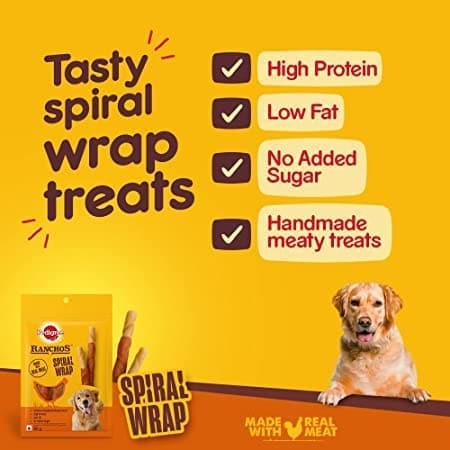 Pedigree Ranchos Spiral Wrap Chicken & Smokey Lamb Dog Treats