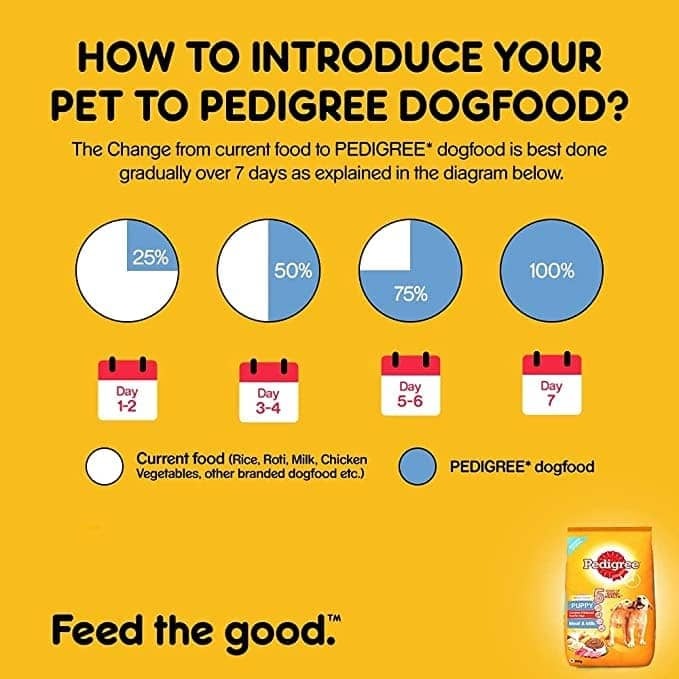 Pedigree Meat & Milk Dry and Chicken Chunks in Gravy Wet Puppy Food Combo