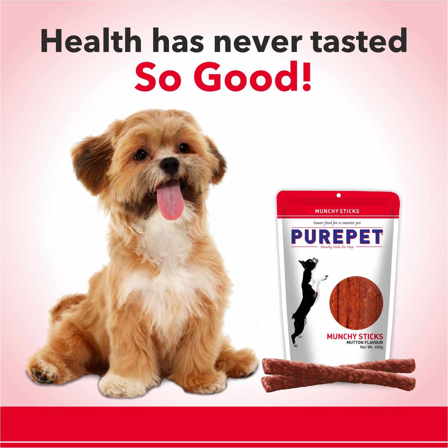 Purepet Chicken and Mutton Flavour Munchy Sticks Dog Treat Combo