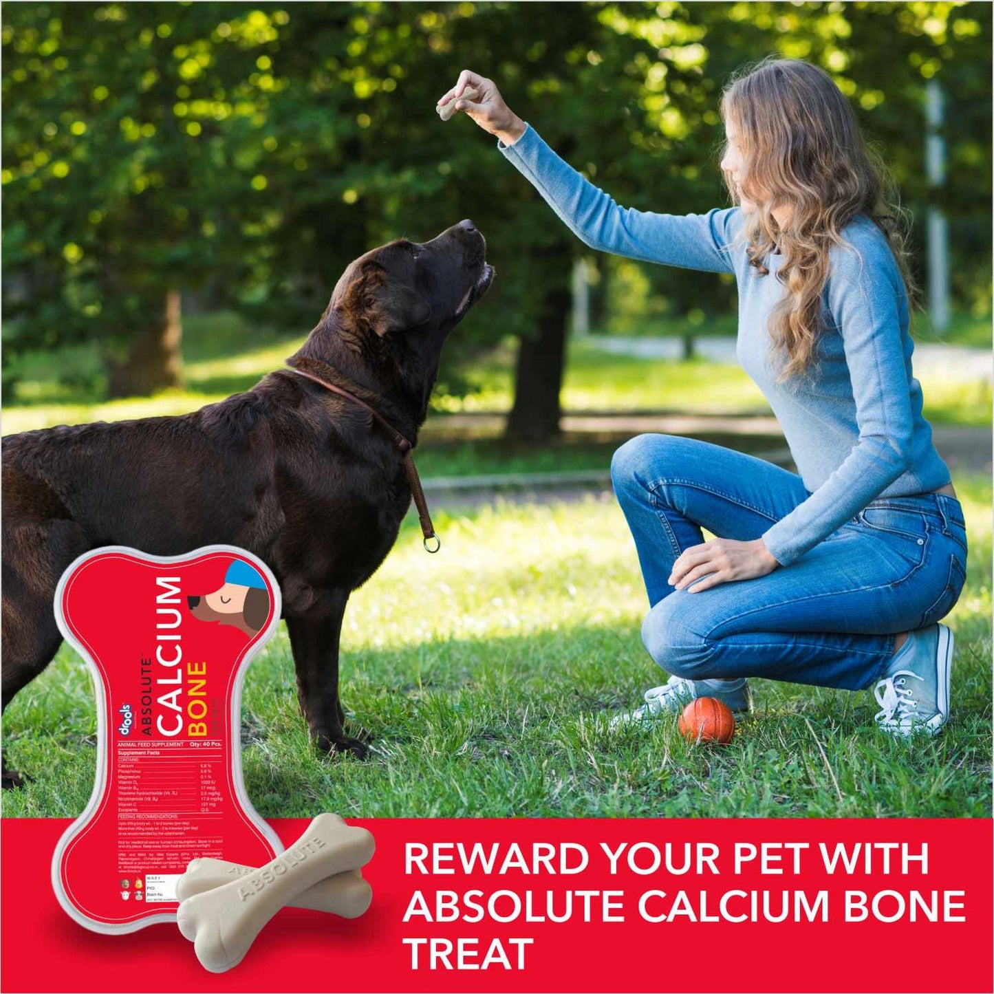 Drools Absolute Calcium Bone Pouch for Dogs