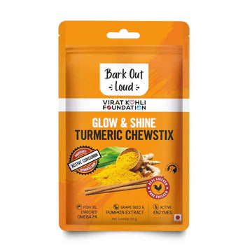 Bark Out Loud Glow and Shine Turmeric Chew Stix for Dogs and Cats