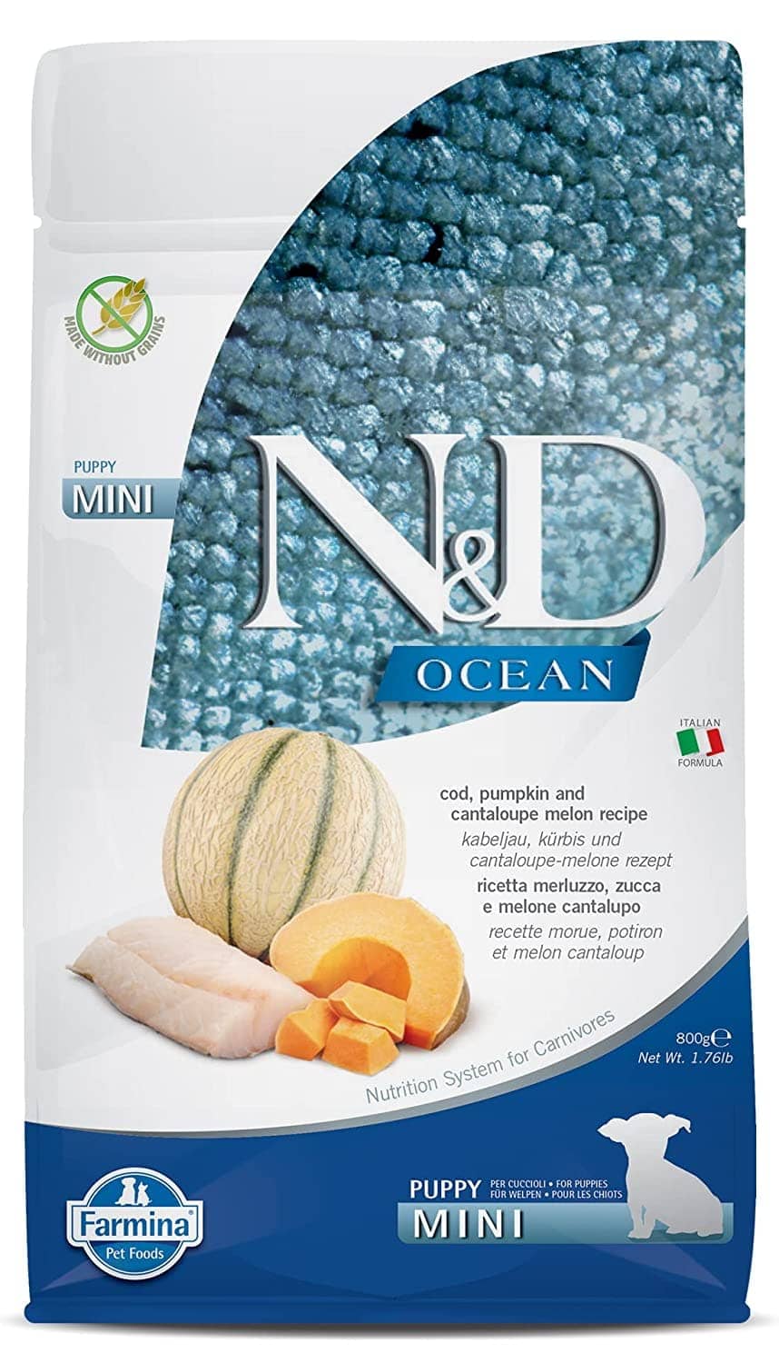 Farmina N&D Ocean Codfish Pumpkin & Cantaloupe Melon Puppy Mini Dry Food (Limited Shelf Life)