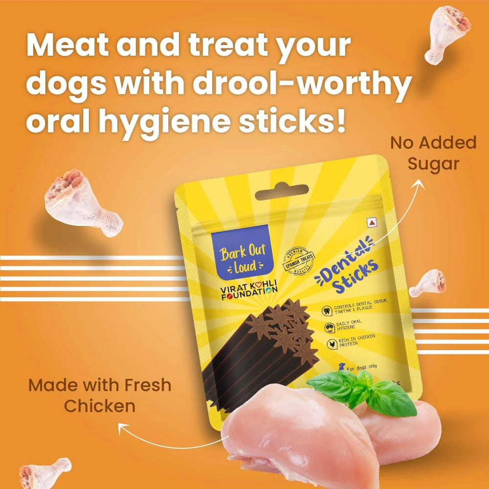 Bark Out Loud by Vivaldis Dental Sticks Dog Treats