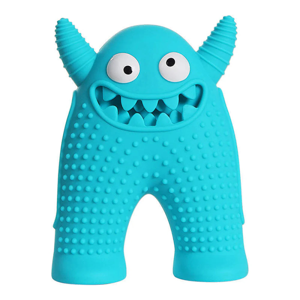 Talking Dog Club Monster Tough Rubber Toy for Dogs and Cats (Blue)