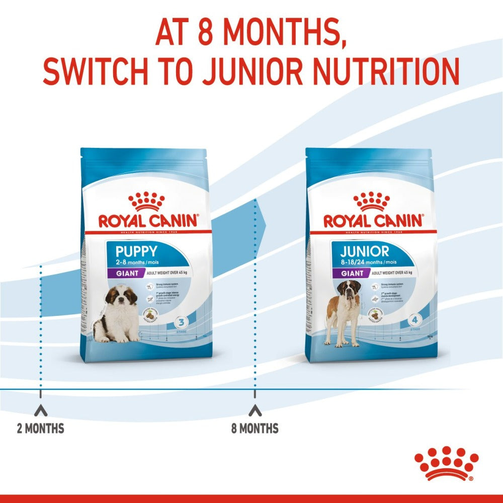 Royal Canin Giant Puppy Dry Food and Maxi Puppy Dog Wet Food Combo