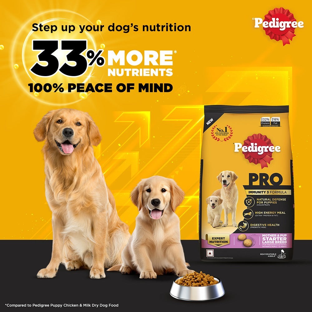 Pedigree PRO Expert Nutrition Lactating/Pregnant Mother & Puppy Starter(3 to 12 Weeks) Large Breed Dog Dry Food (Limited Shelf Life)