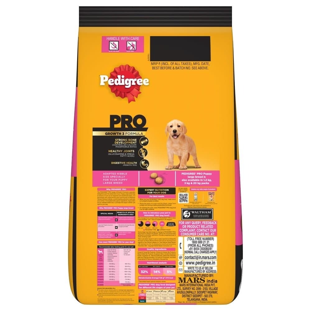 Pedigree PRO Expert Nutrition for Large Breed Puppy (3 to 18 Months) Dog Dry Food