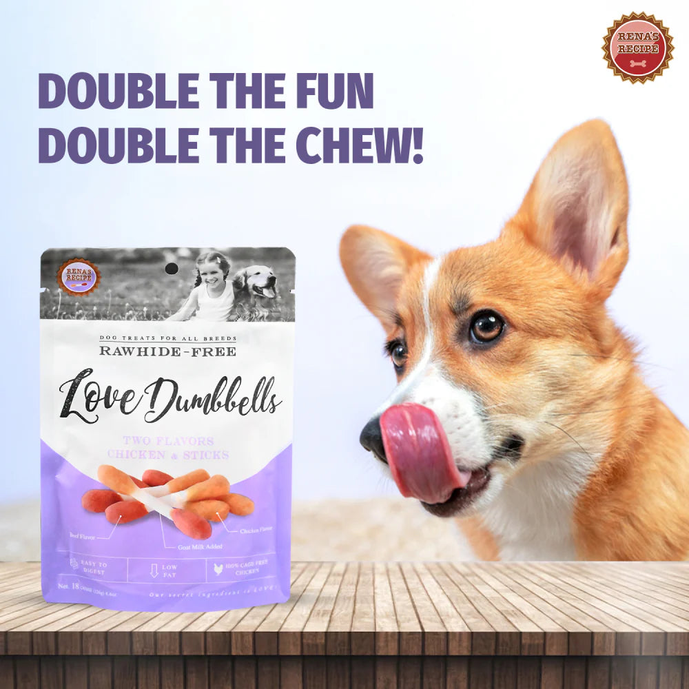 Rena Love Dumbbell Treats for Dogs