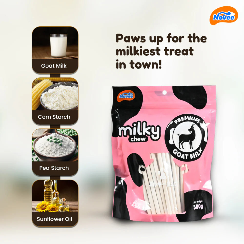 Novee Milky Chew Goat Milk Stick Treats for Dogs