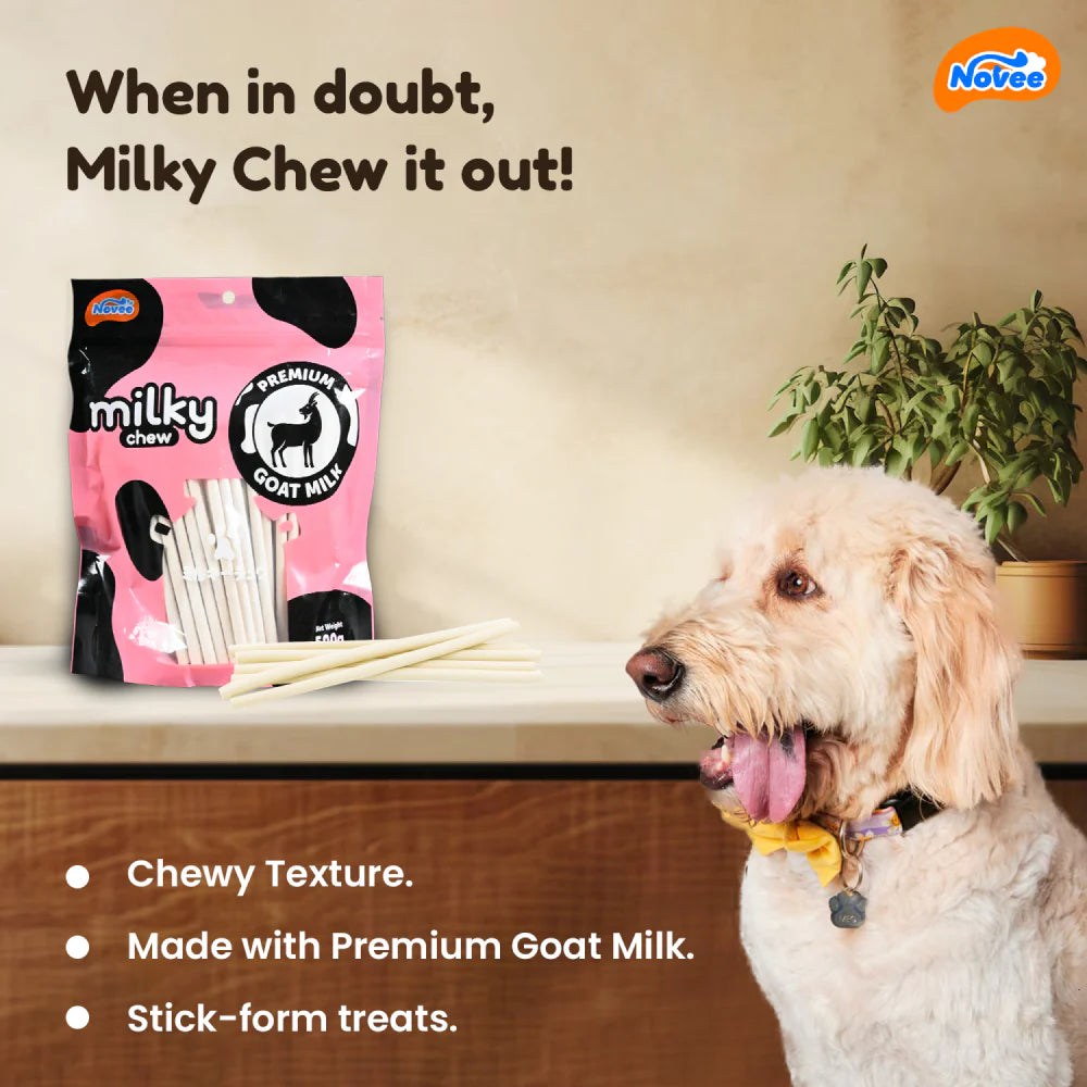 Novee Milky Chew Goat Milk Stick Treats for Dogs