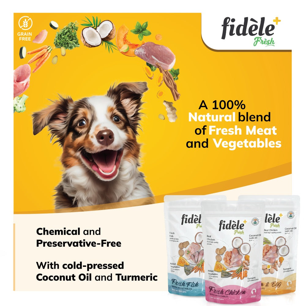 Fidele Plus Fresh Fish with Vegetables Dog Wet Food