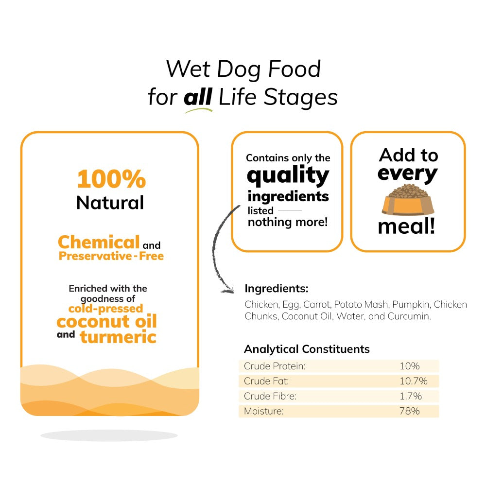 Fidele Plus Fresh Chicken & Egg with Vegetables Dog Wet Food