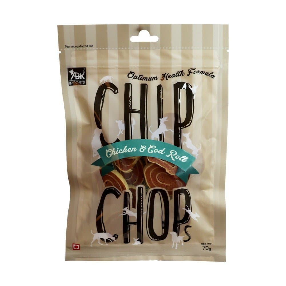 Chip Chops Chicken & Codfish Rolls and Roast Duck Strips Dog Treats Combo