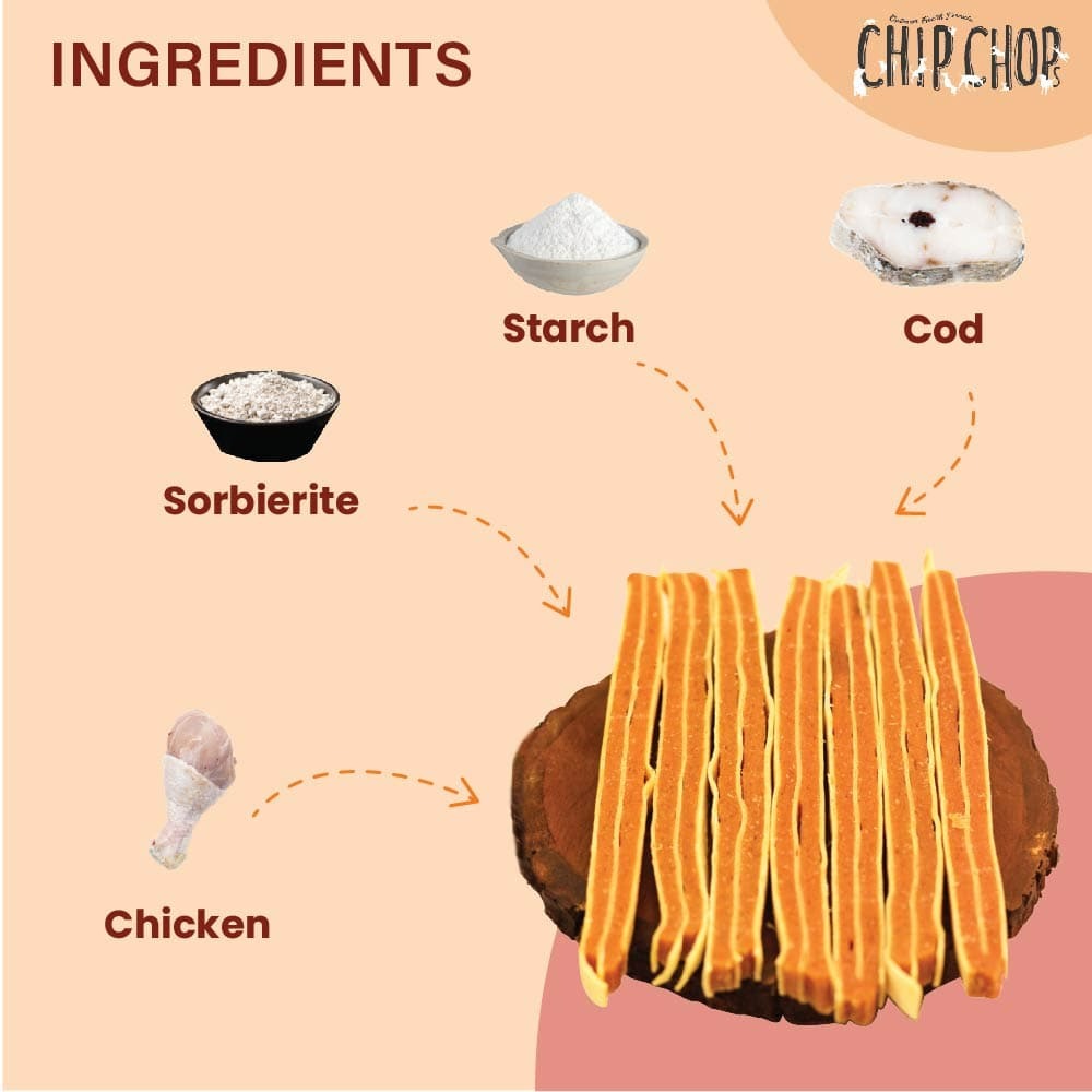 Chip Chops Chicken & Codfish Rolls and Sandwich Dog Treats Combo