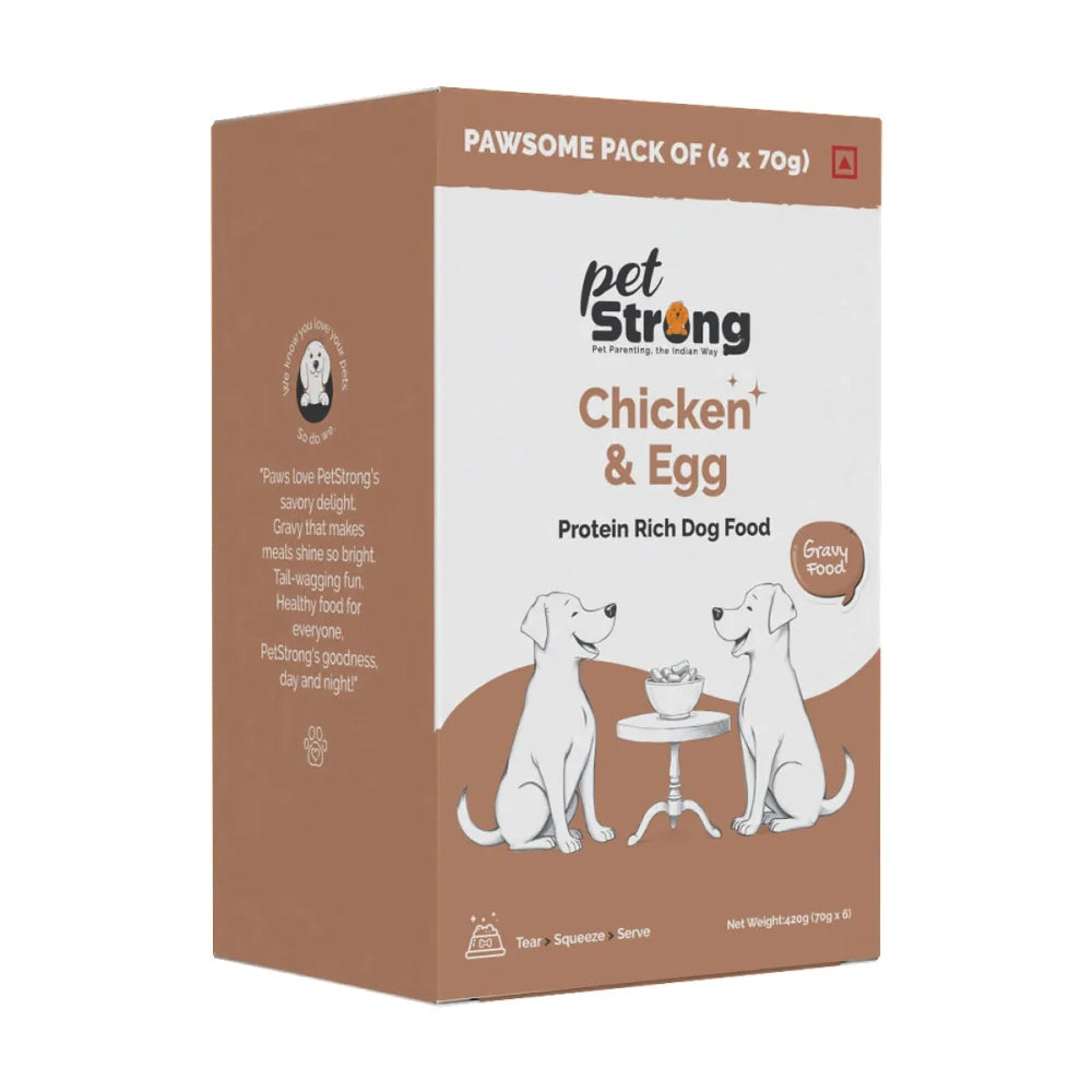 PetStrong Chicken and Veggies & Chicken and Egg in Gravy Wet Food for Dogs Combo