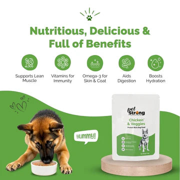 PetStrong Chicken Liver & Chicken and Veggies in Gravy Wet Food for Dogs Combo