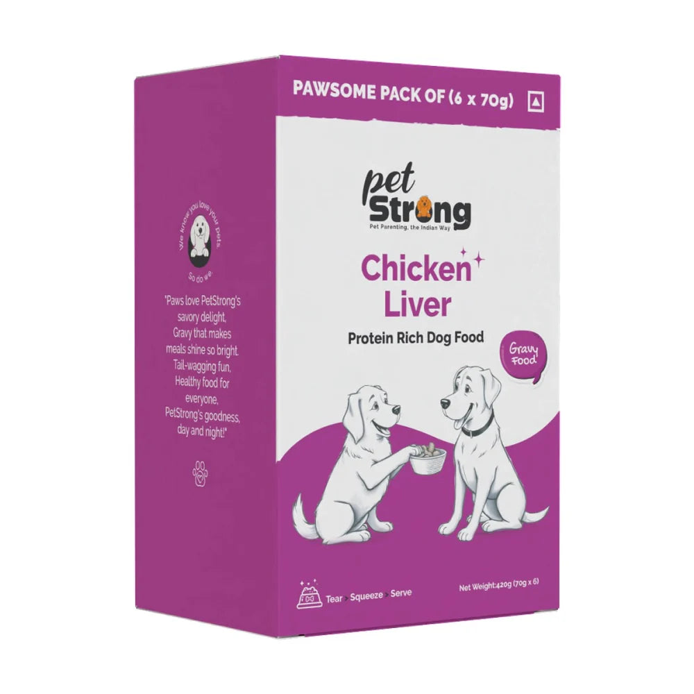 PetStrong Chicken Liver & Chicken and Veggies in Gravy Wet Food for Dogs Combo