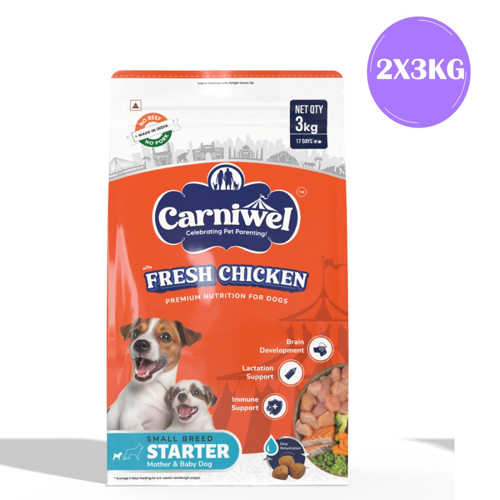 Carniwel Fresh Chicken Kibble Starter For Small Breed Mother & Baby Dog Dry Food