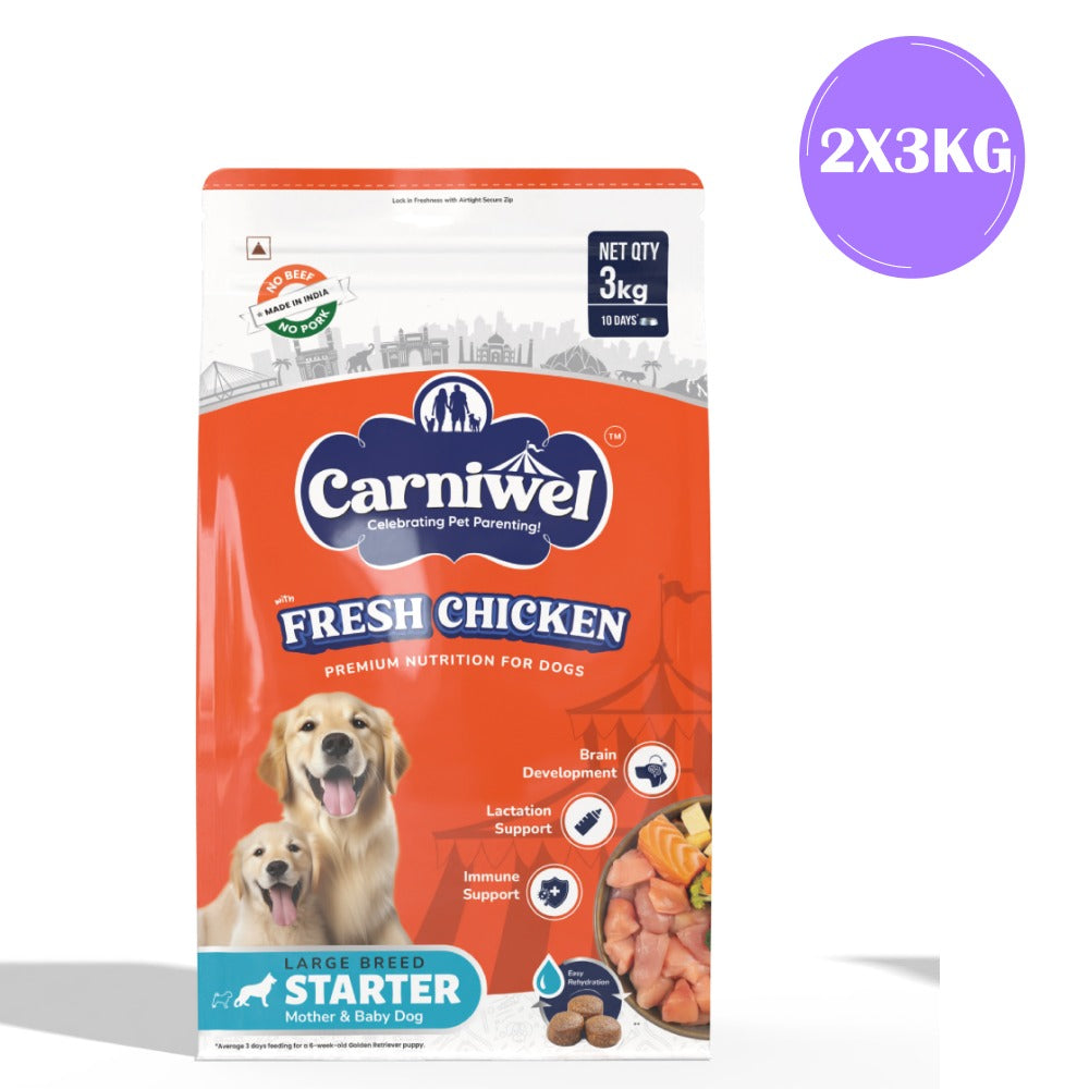 Carniwel Fresh Chicken Kibble Large Breed Starter Dog Dry Food