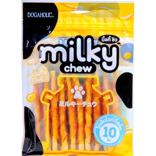 Dogaholic Milky Chew Cheese Chicken Stick Style Dog Treats