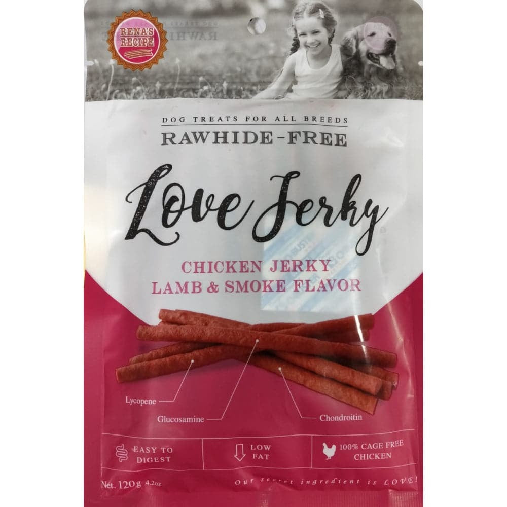 Rena Love Jerky Lamb and Smoke Flavour Chicken Jerky Dog Treats