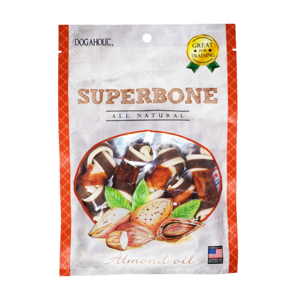 Dogaholic Superbone Almond Oil Knotted Dog Treats