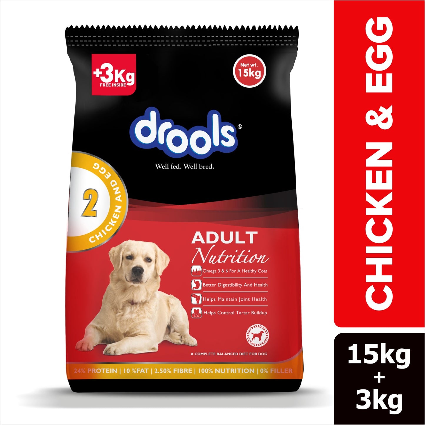 Drools Chicken and Egg Adult Dog Dry Food