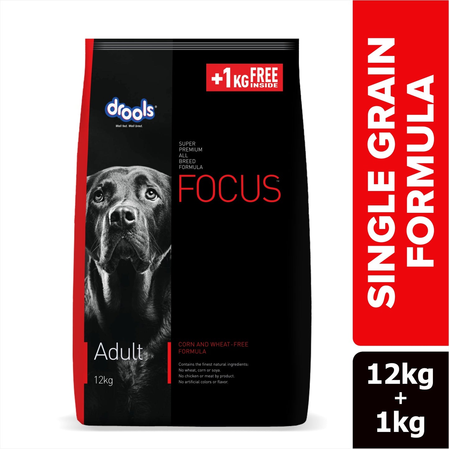 Drools Focus Super Premium Adult Dog Dry Food | Corn & Wheat Free Formula