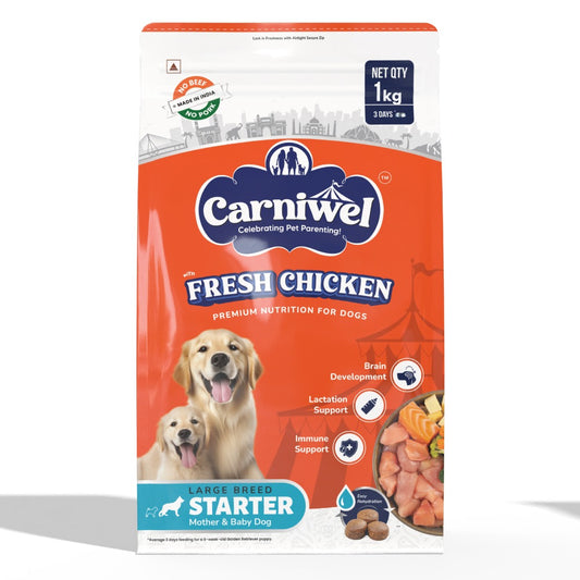 Carniwel Fresh Chicken Kibble Large Breed Starter Dog Dry Food