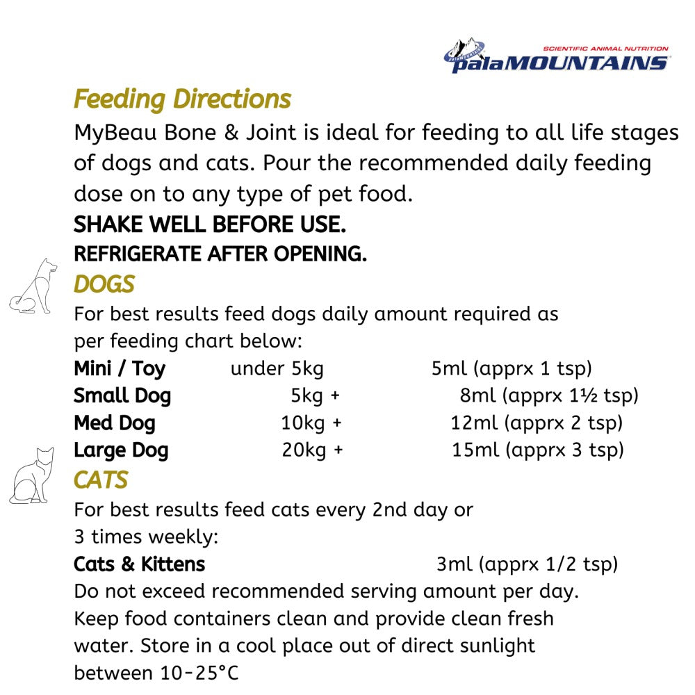 My Beau Vet Collection Bone & Joint Food Supplement with Meat & Garlic for Dogs & Cats