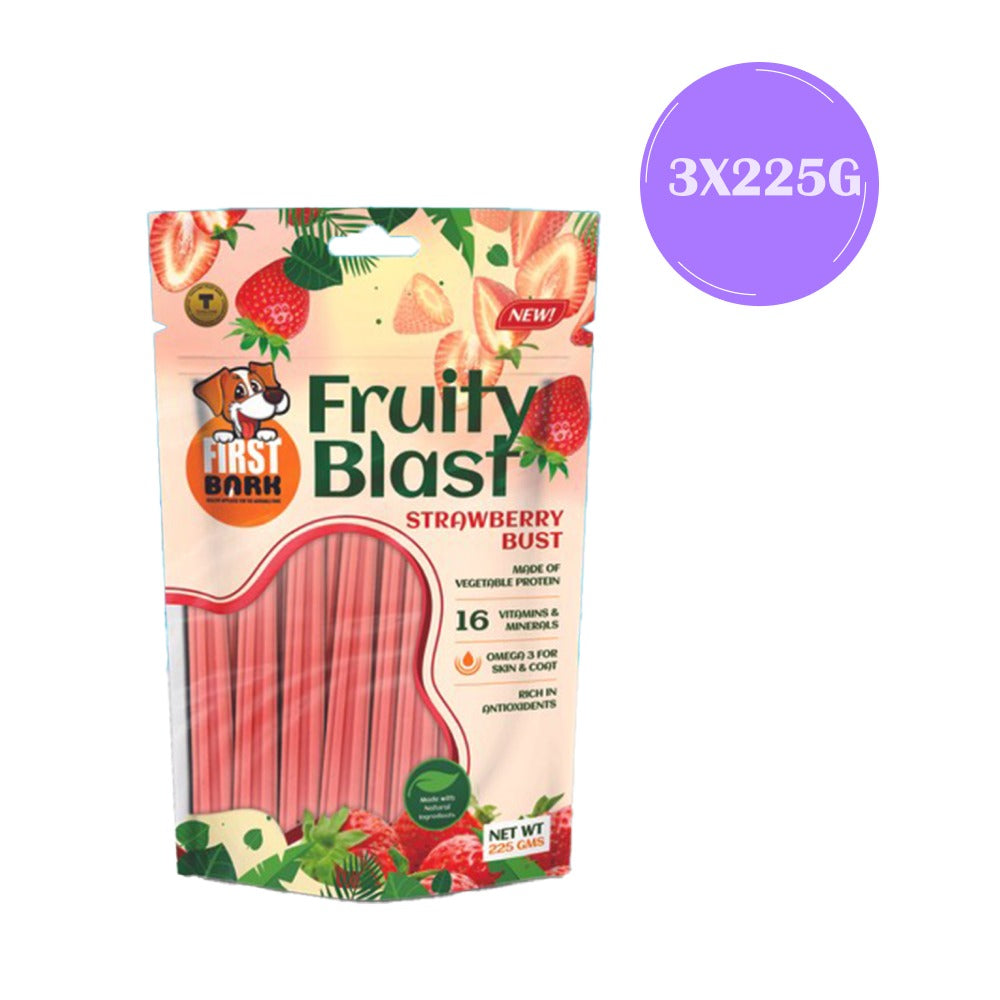 First Bark Fruity Blast Strawberry Bust Dog Treats