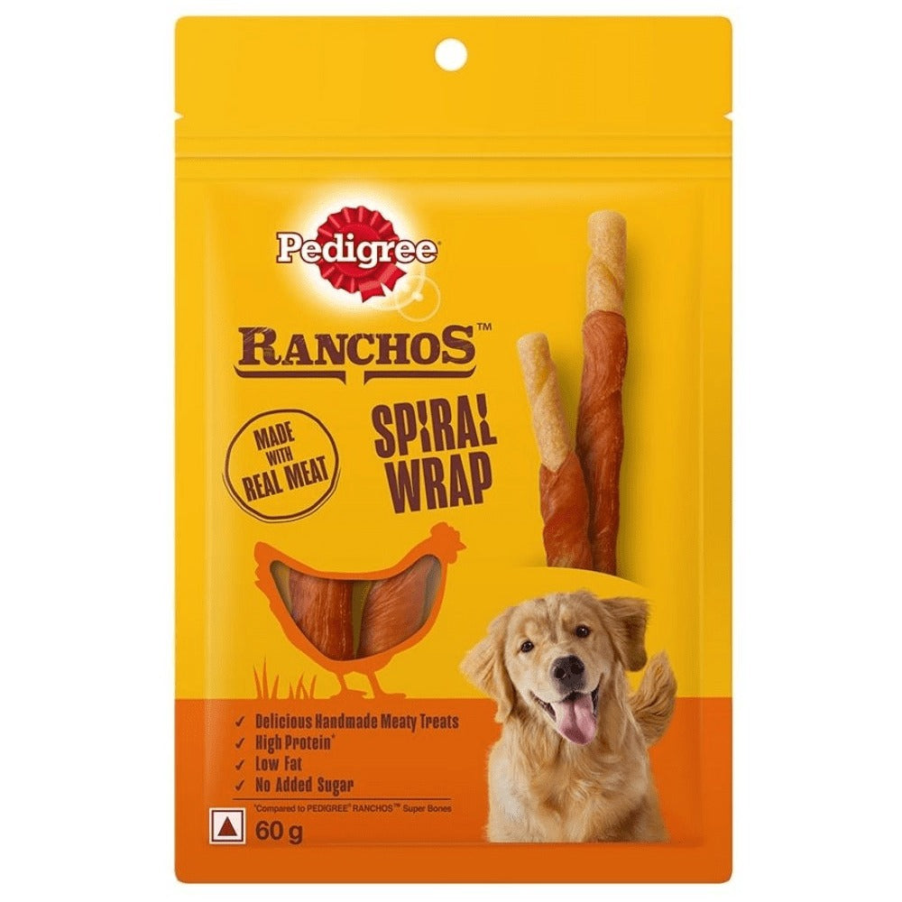 Pedigree Ranchos Spiral Wrap Chicken & Smokey Lamb Dog Treats